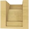 Ekena Millwork 5"W x 5"D x 5"H Wide Mediterranean Rough Cedar Woodgrain TimberThane Corbel, Primed Tan CORUR05X05X05MEDRCPR - alternate 2